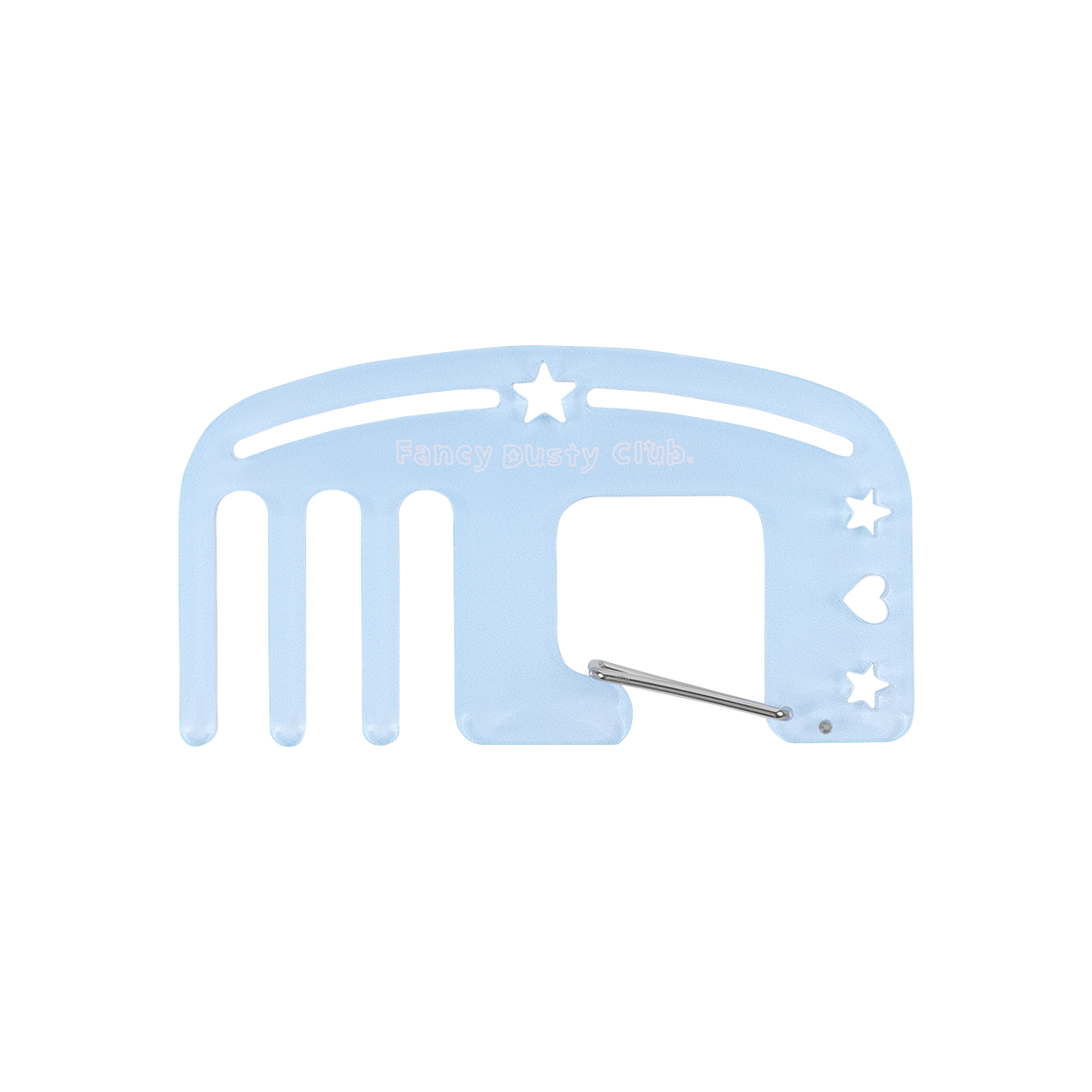 팬시클럽 브러쉬 카라비너 키링 스카이 블루