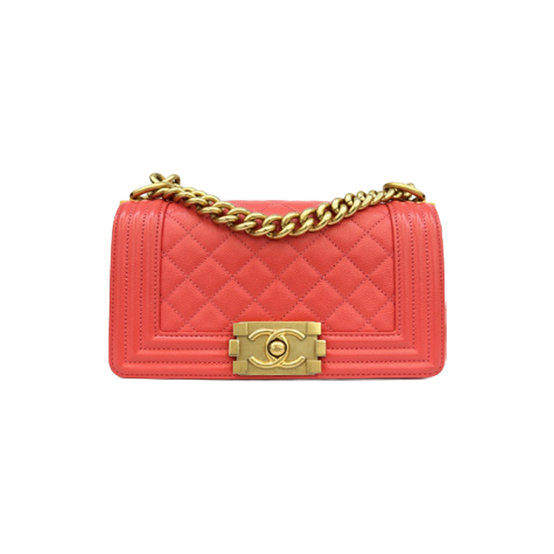 샤넬 스몰 핑크 캐비어 보이백 C-A16805(Chanel Small Pink Caviar Boy Bag) - 1