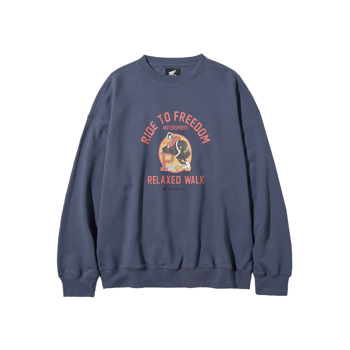 혼다 빈티지 그래픽 스웻 셔츠 네이비