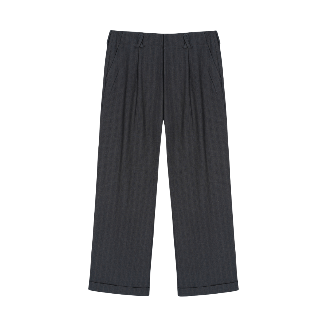 hono25fa13 Hono Report Loose Fit Trousers Charcoal Stripe