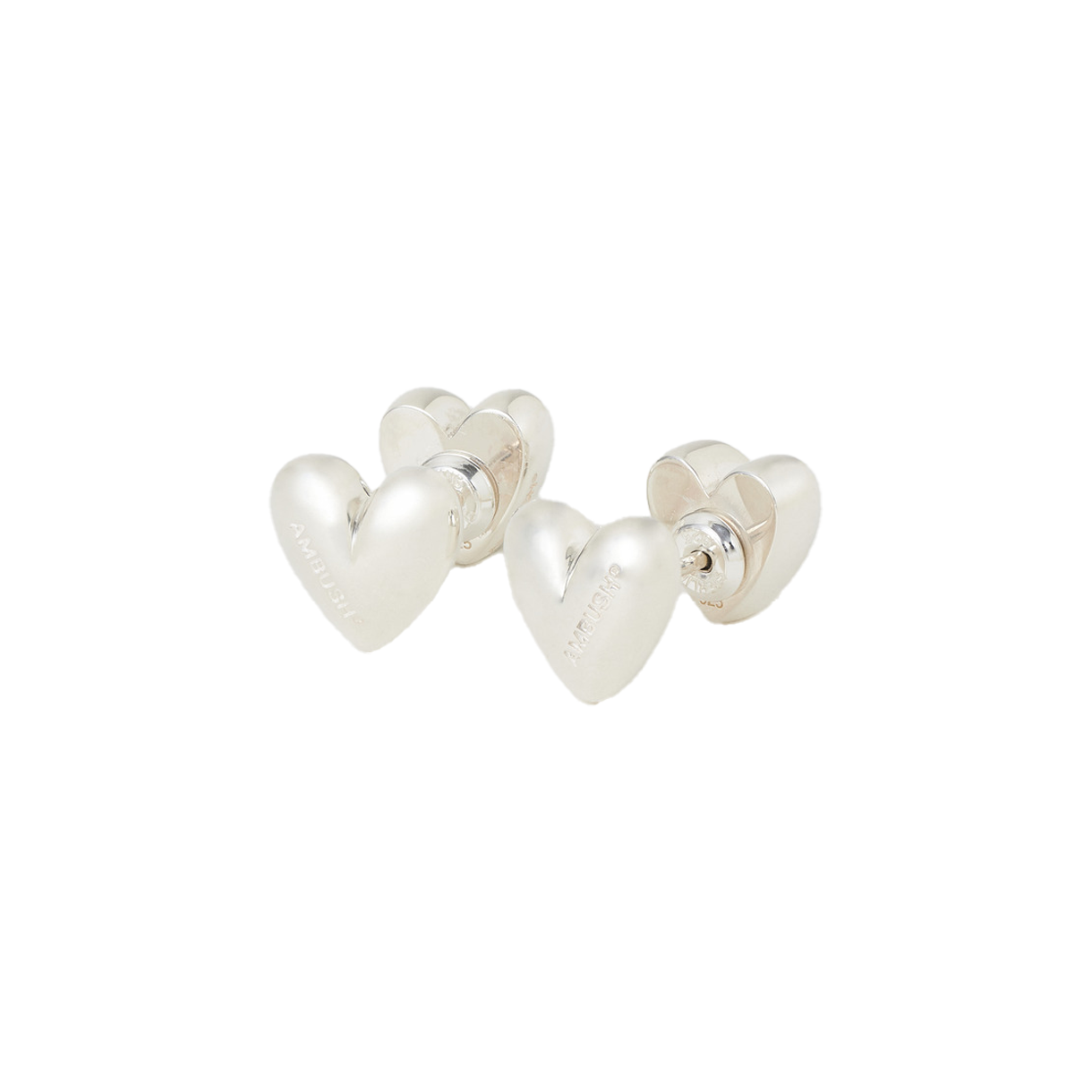 앰부쉬 하트 링크 이어링 실버 - 25SS(Ambush Heart Earrings Silver - 25SS)