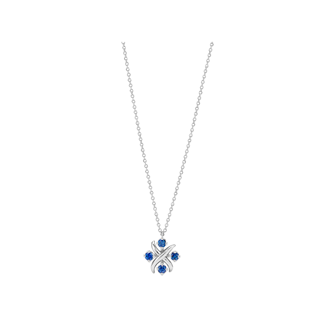 62612053/62612061/1884239990 (W) Tiffany & Co. Sixteen Stone by Tiffany Sapphire Pendant Platinum