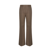 Noice Striped Wool Flared Pants Brown