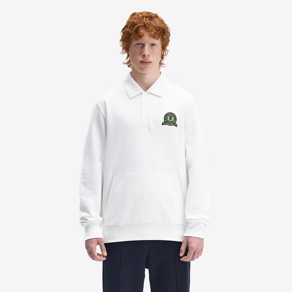 프레드 페리 클럽하우스 테니스 뱃지 칼라드 스웻셔츠 스노우화이트(Fred Perry Clubhouse Tennis Badge Collared Sweatshirt Snow White) - 2