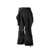 ROARINGRAD Shirt Zipper Flare Pants Black