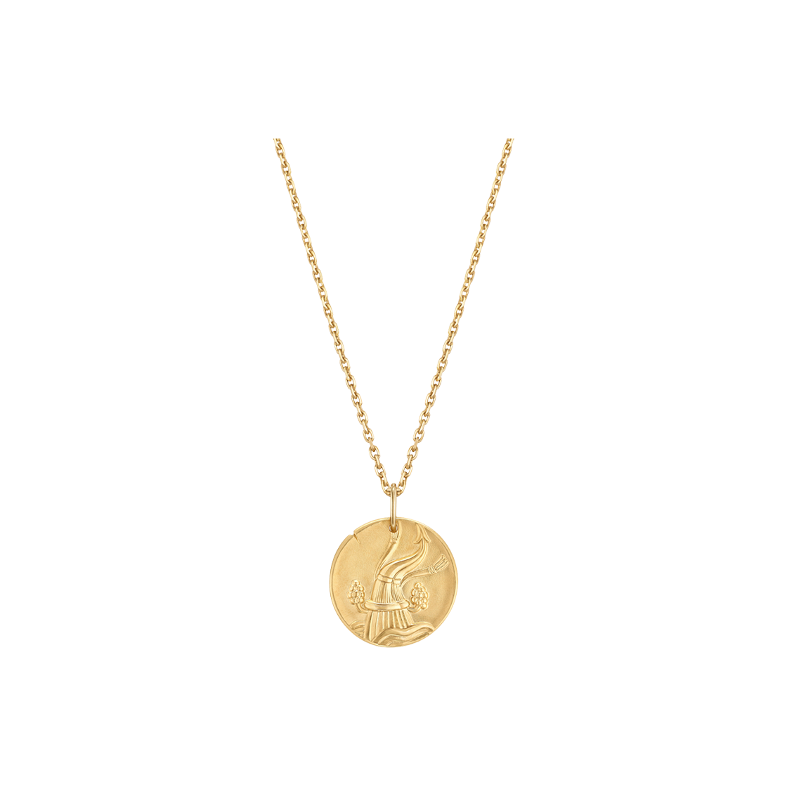 VCARP7SU00 Van Cleef & Arpels Zodiaque Medal Aquarii Aquarius 18K Yellow Gold