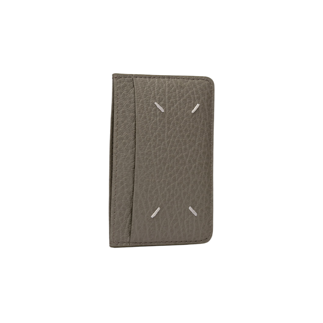 SA1VX0005P4455T8031 Maison Margiela Four Stitches Embossed Leather Card Holder Dark Grey