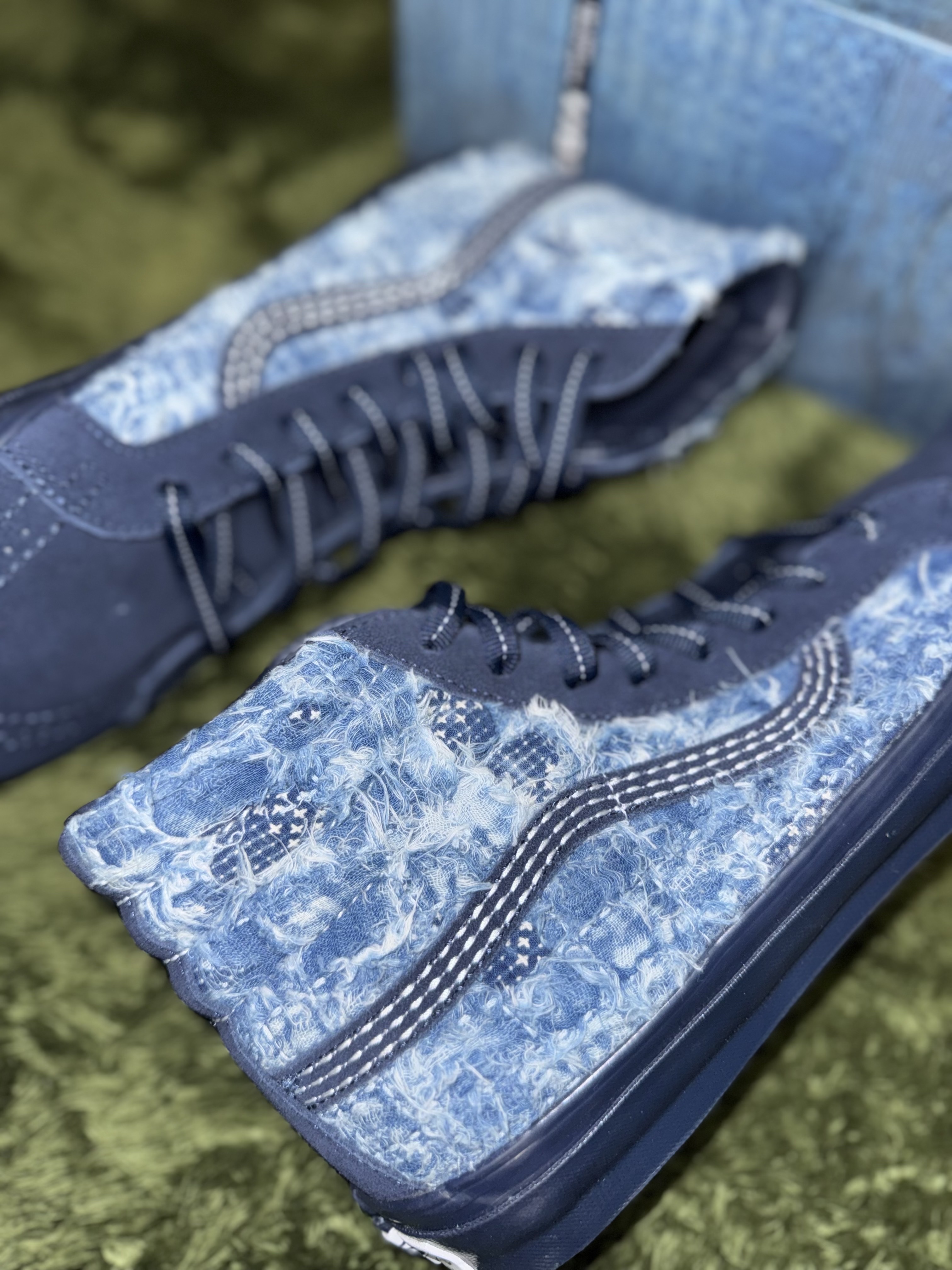 Vans Vault x FDMTL OG Sk8-Hi LX Indigo 착용 스타일 - 6