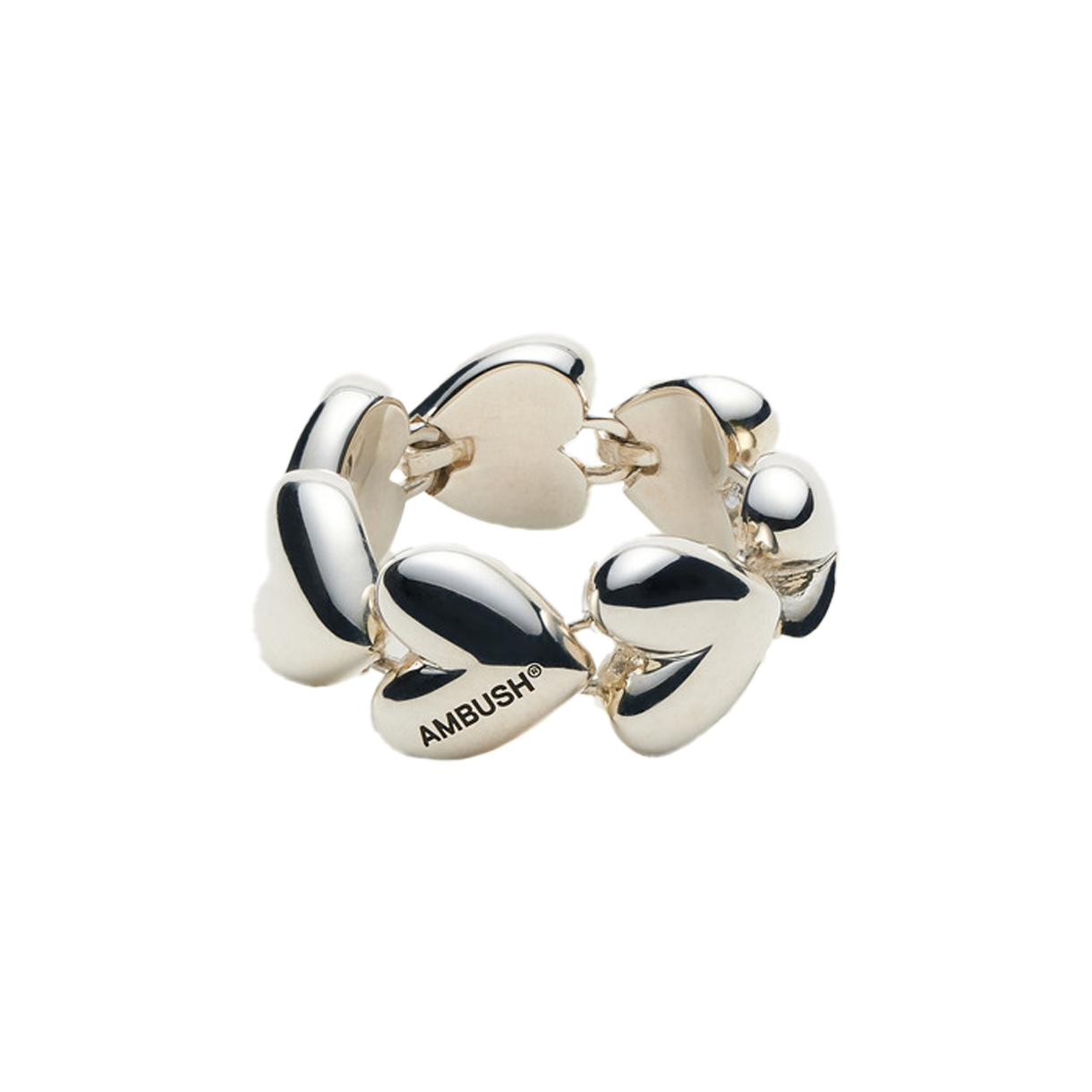 앰부쉬 하트 링크 링 실버 - 25SS(Ambush Heart Link Ring Silver - 25SS)