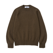 Knitted Knitted Shaggy Dog Wool 100% Round Knit Brown