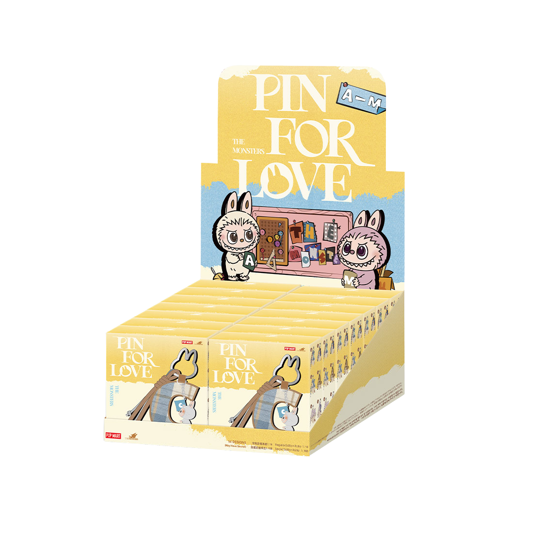 팝마트 라부부 더 몬스터즈 내 마음속 비밀번호 시리즈 - 레터 펜던트 미개봉 랜덤박스 (A-M) (14개입)
