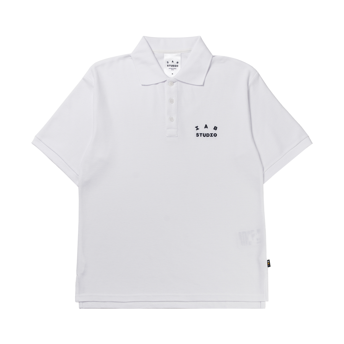 아이앱 스튜디오 피케 티셔츠 화이트 네이비(IAB Studio Pique T-Shirt White Navy)