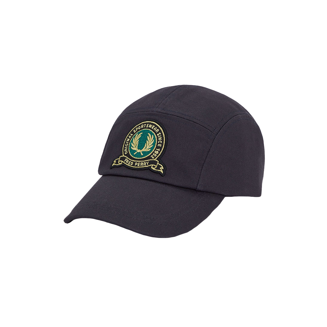 CFPU2531298-608 Fred Perry Clubhouse Tennis Badge 5 Panel Twill Cap Navy Snow White