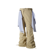ROARINGRAD Shirt Zipper Flare Pants Beige