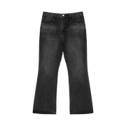 Hono Report Bell Bottom Denim Pants Black