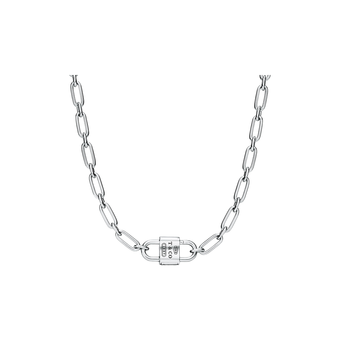 티파니 앤 코 1837 미디움 더블 락 네클리스 스털링 실버(Tiffany & Co. 1837 Medium Double Lock Necklace Sterling Silver) - 1