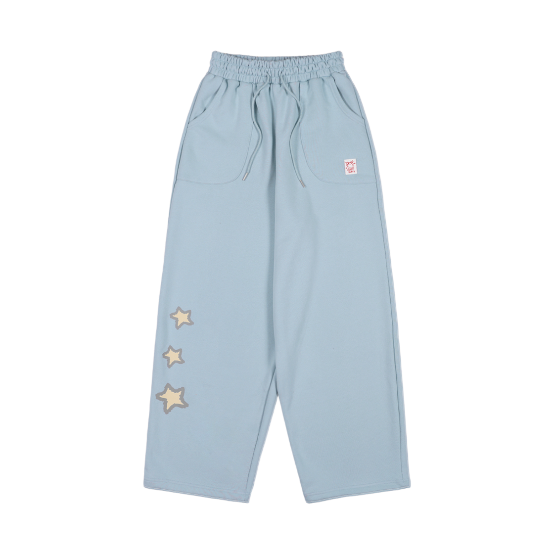 팬시클럽 데빌 엔 엔젤 프린팅 스웻 팬츠 스카이 블루