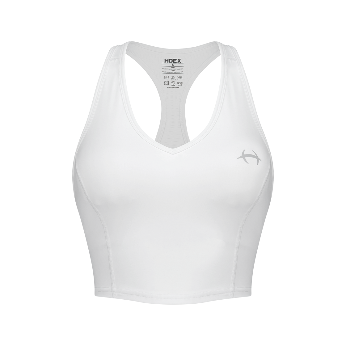 에이치덱스 우먼스 서포트 브이 라이닝 브라탑 화이트