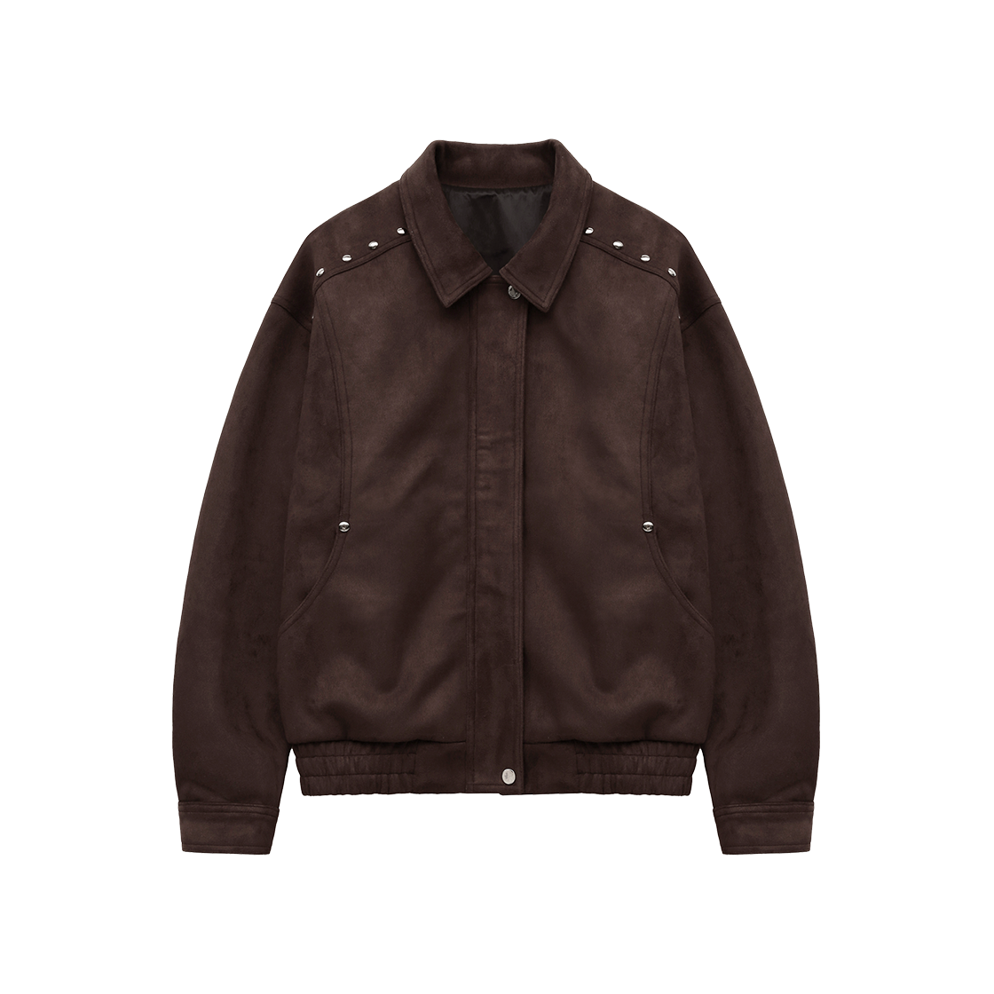 MF2579JK001MBRFR Margarin Fingers Rivet Suede Jacket Brown