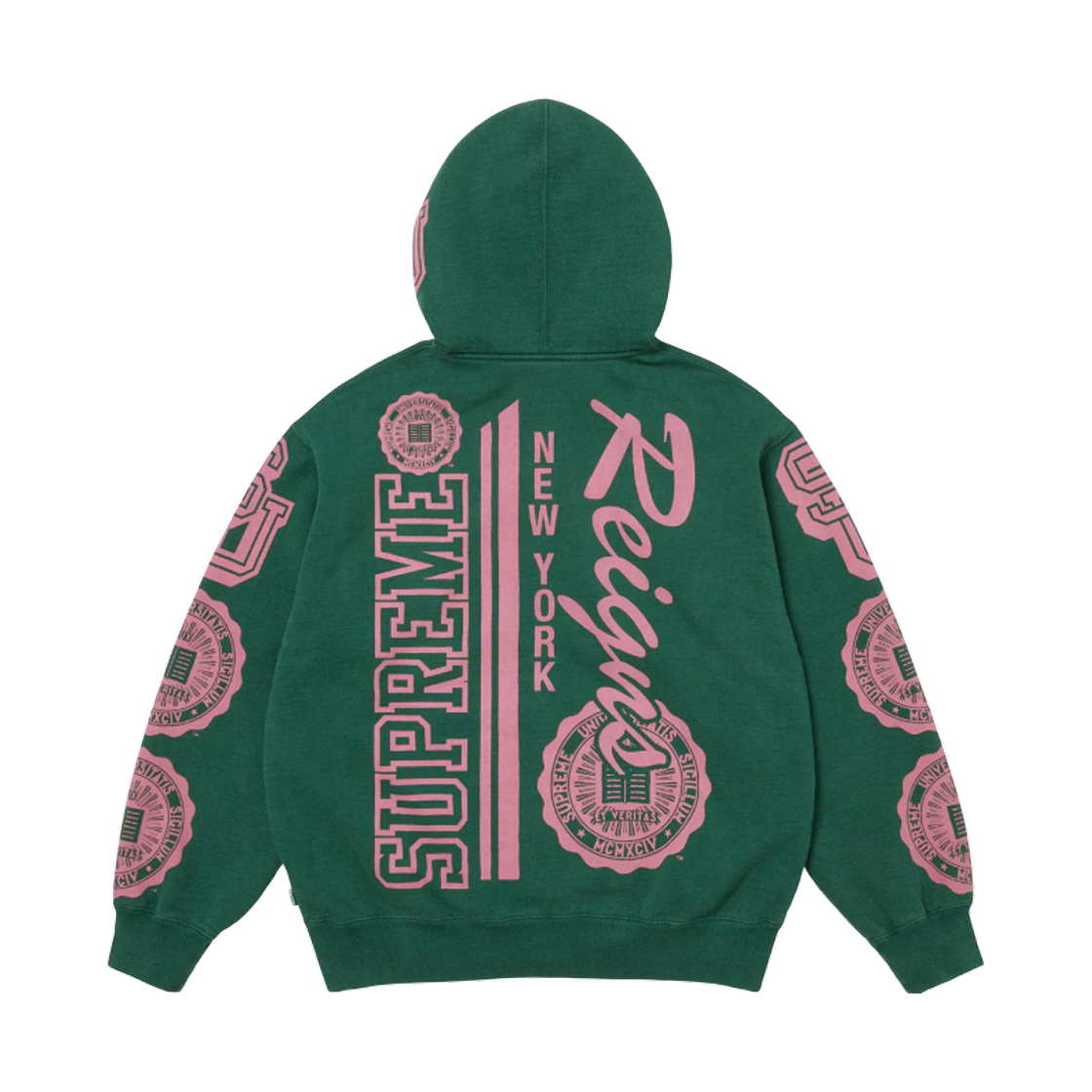 슈프림 널리지 레인즈 집업 후드 스웨트셔츠 다크 그린 - 25FW(Supreme Knowledge Reigns Zip Up Hooded Sweatshirt Dark Green - 25FW) - 2
