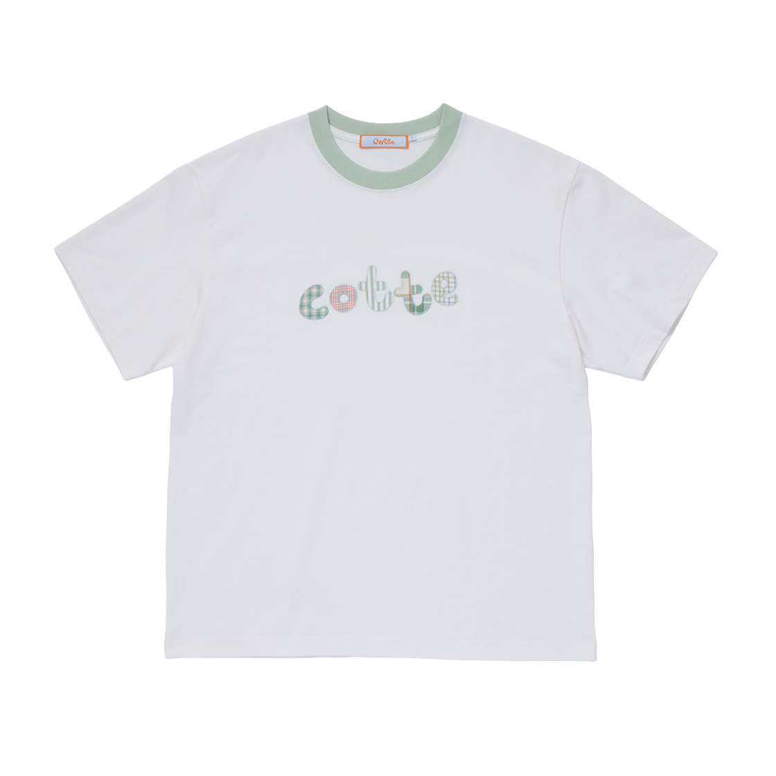 CT-JN02-TS03(WH) COTTE Cotte Check Applique T-Shirt White