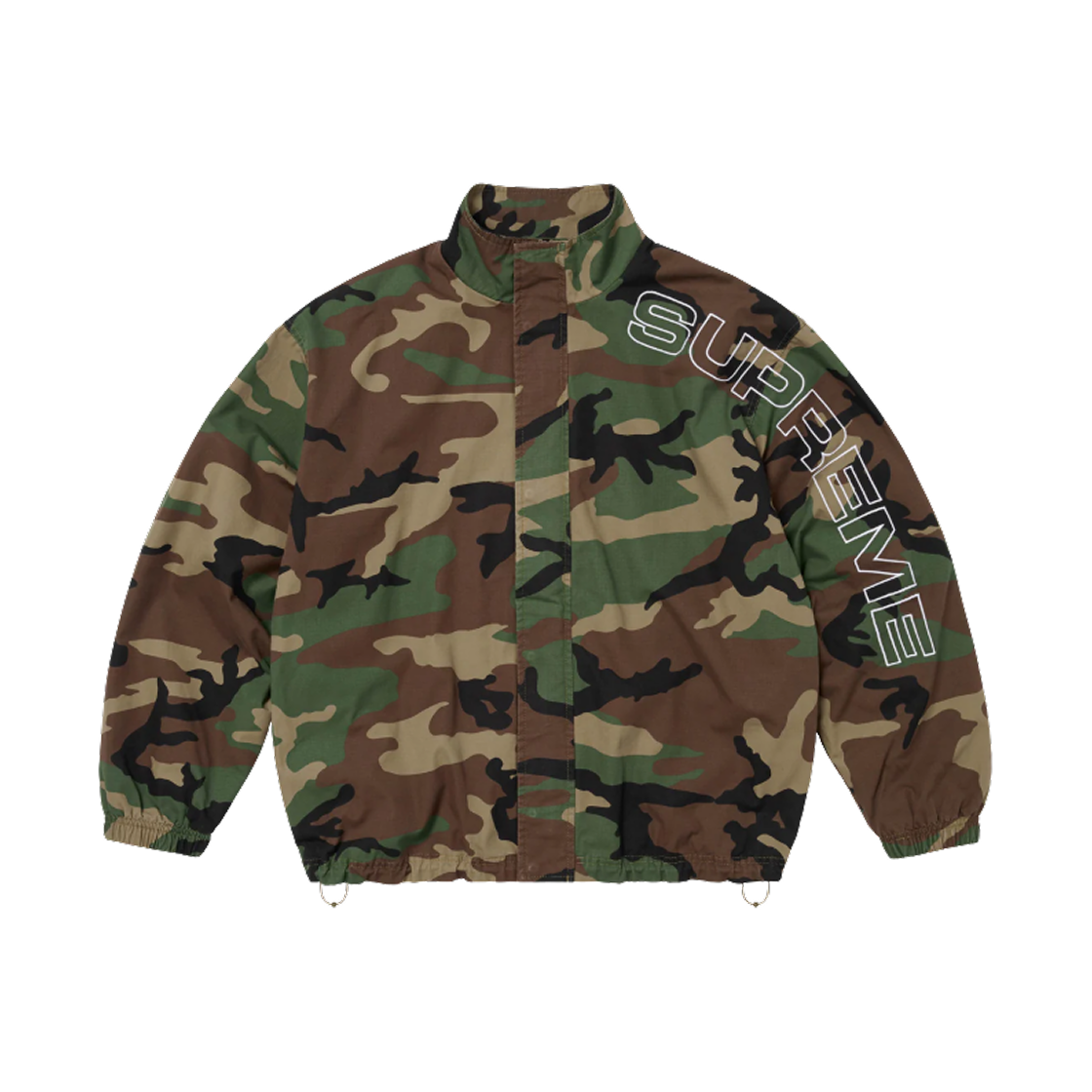 슈프림 스펠아웃 자수 립스탑 트랙 자켓 우드랜드 카모 - 25FW(Supreme Spellout Embroidered Ripstop Track Jacket Woodland Camo - 25FW)