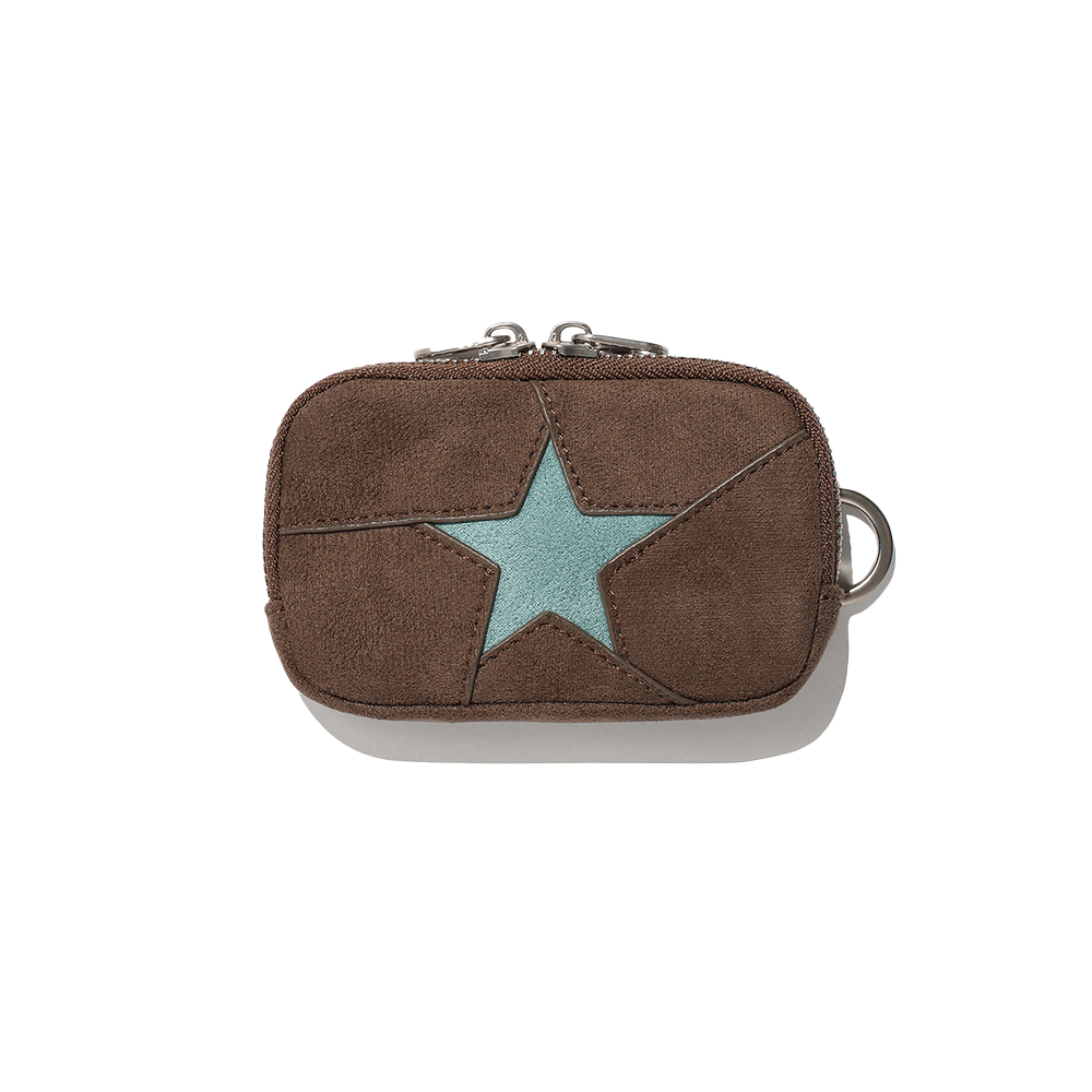 IK2FFMAB64ABR ISTKUNST Suede One Star Wallet Brown