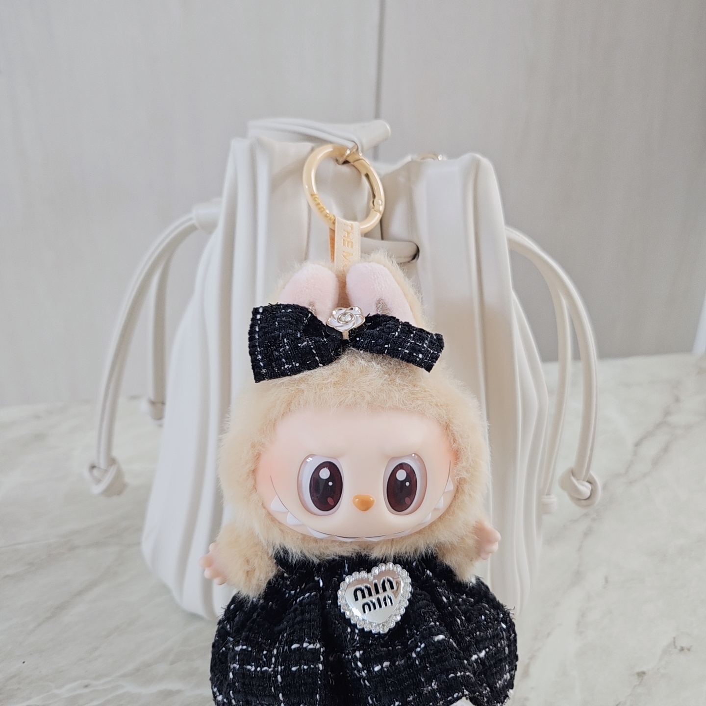 Pop Mart Labubu Let's Play Together Doll Series Baba Keyring (Opened Case) 착용 스타일 - 1