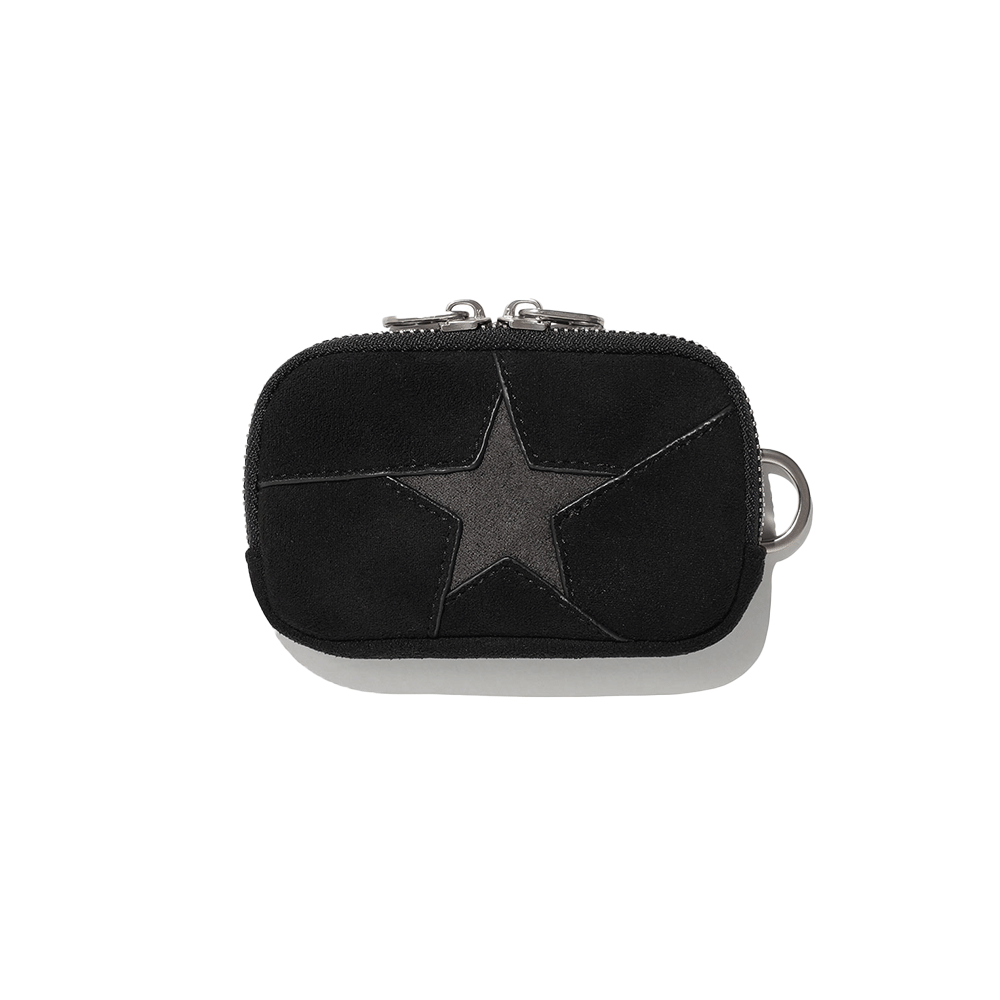 이스트쿤스트 스웨이드 원스타 월렛 블랙(ISTKUNST Suede One Star Wallet Black)