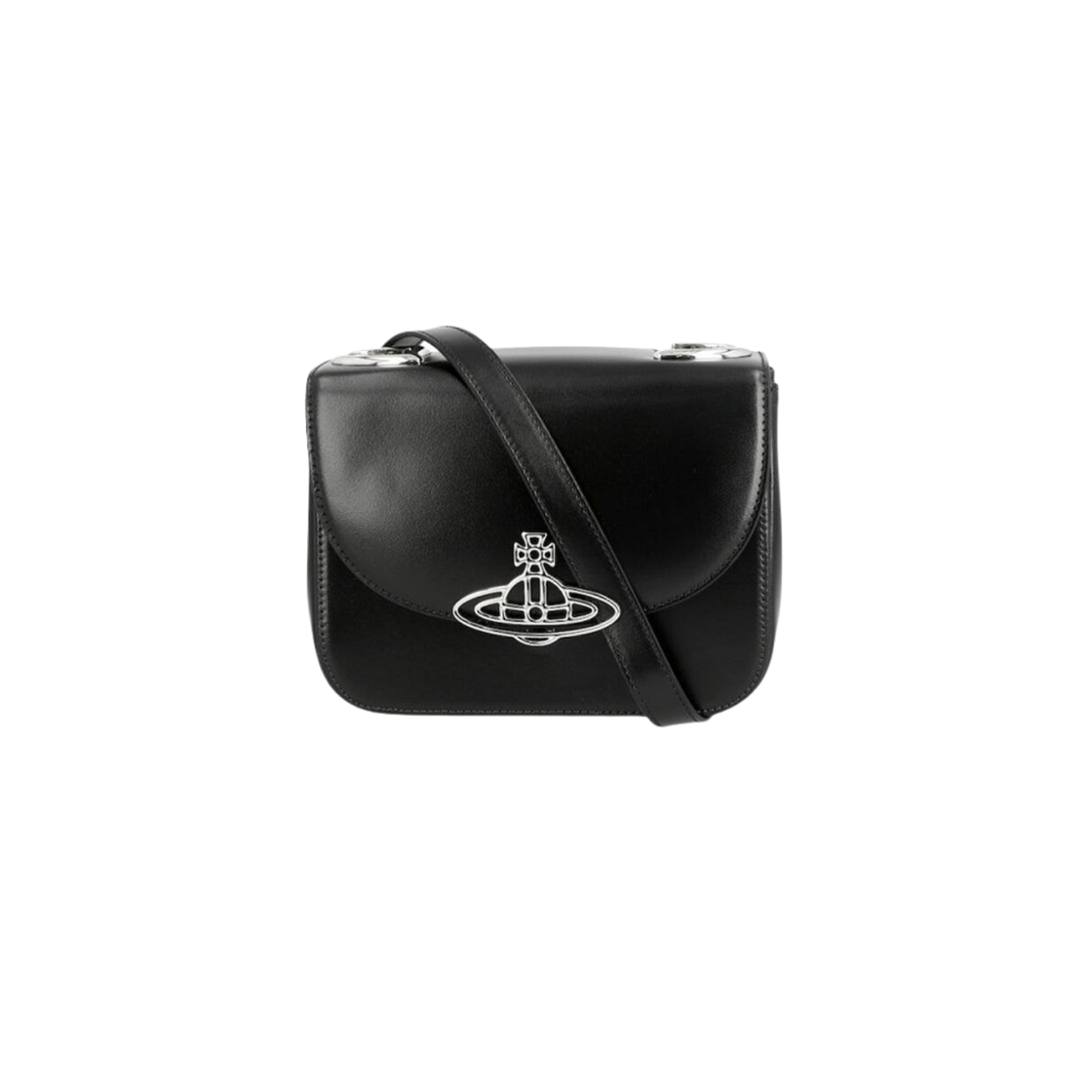 4802000FW-L0077-N401 Vivienne Westwood Linda Leather Crossbody Bag Black
