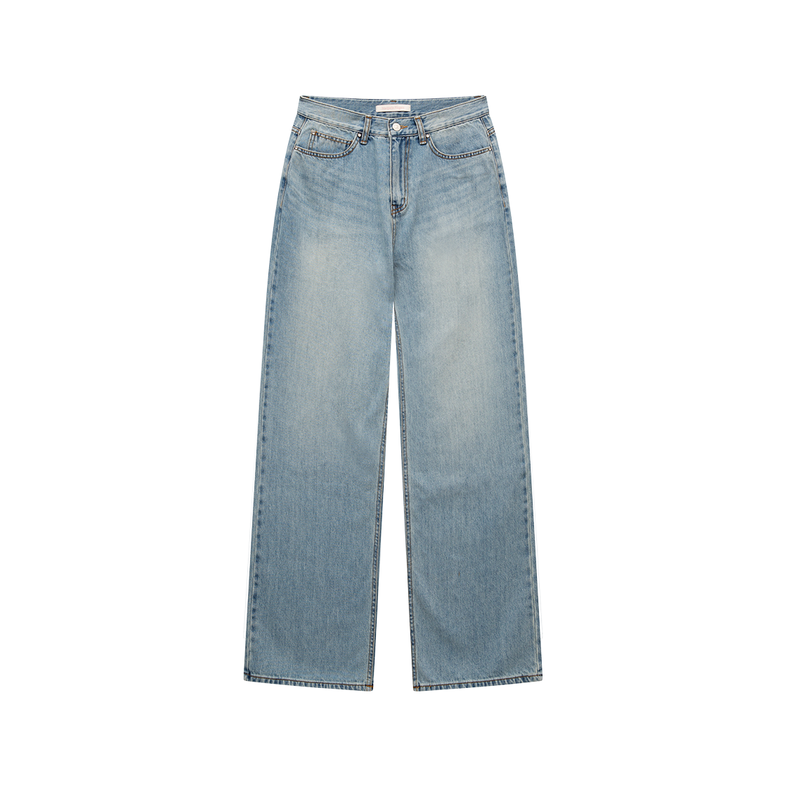 MF2579DN001MLB Margarin Fingers Rivet Wide Denim Pants Light Blue