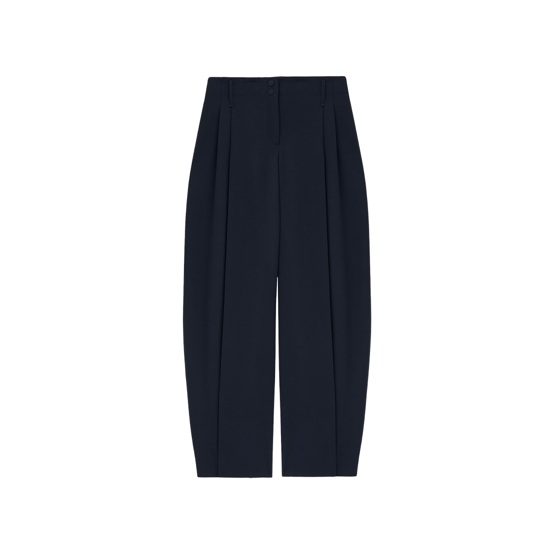 (W) 알렉산더 맥퀸 와이드 레그 테일러드 트라우저 네이비((W) Alexander McQueen Wide Leg Tailored Trousers Navy)