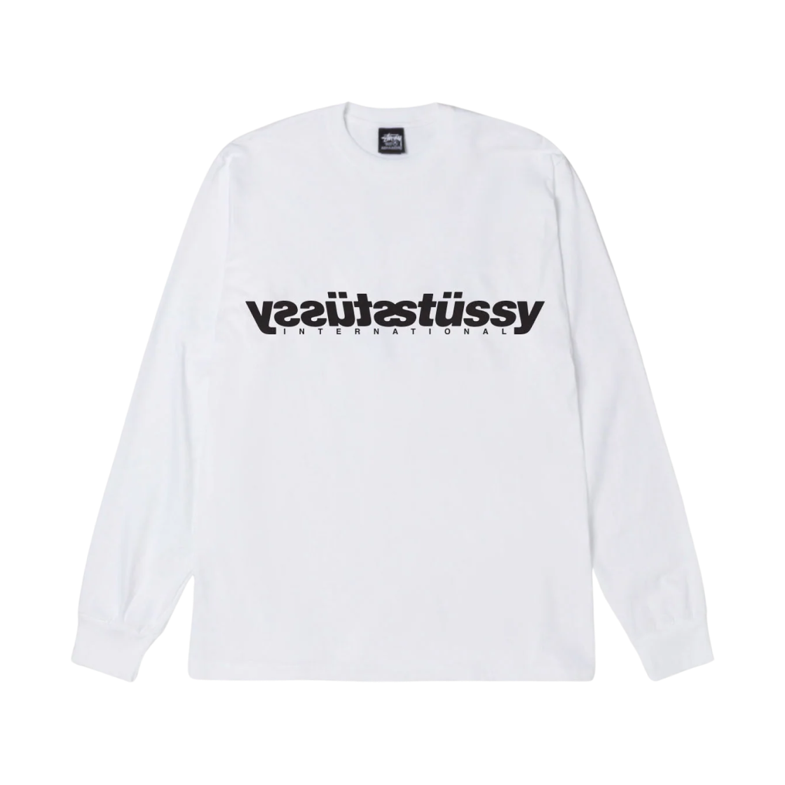스투시 미러 롱슬리브 티셔츠 화이트