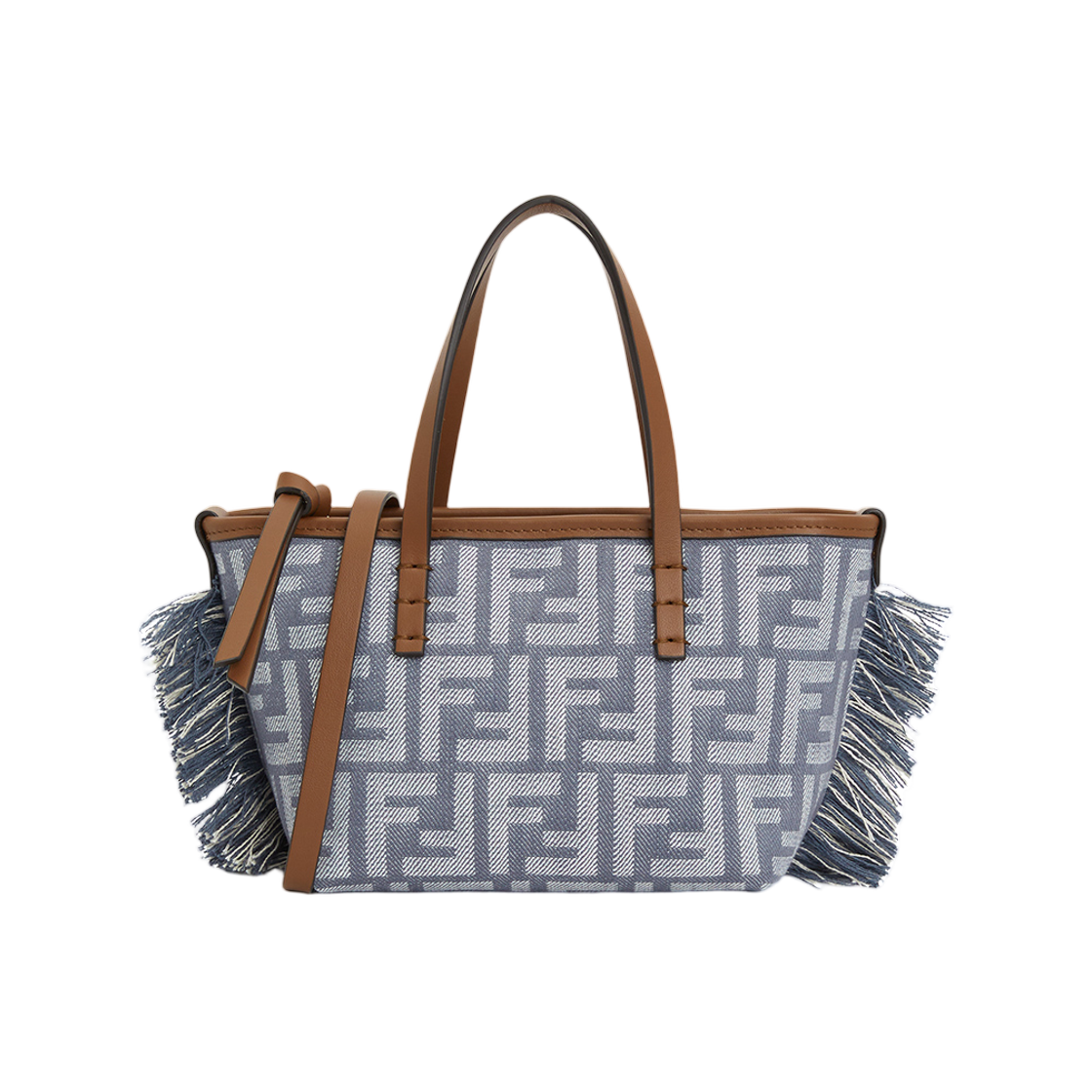 8BS096AUT4F1SXQ (W) Fendi Mini Roll Shopper Bag Blue