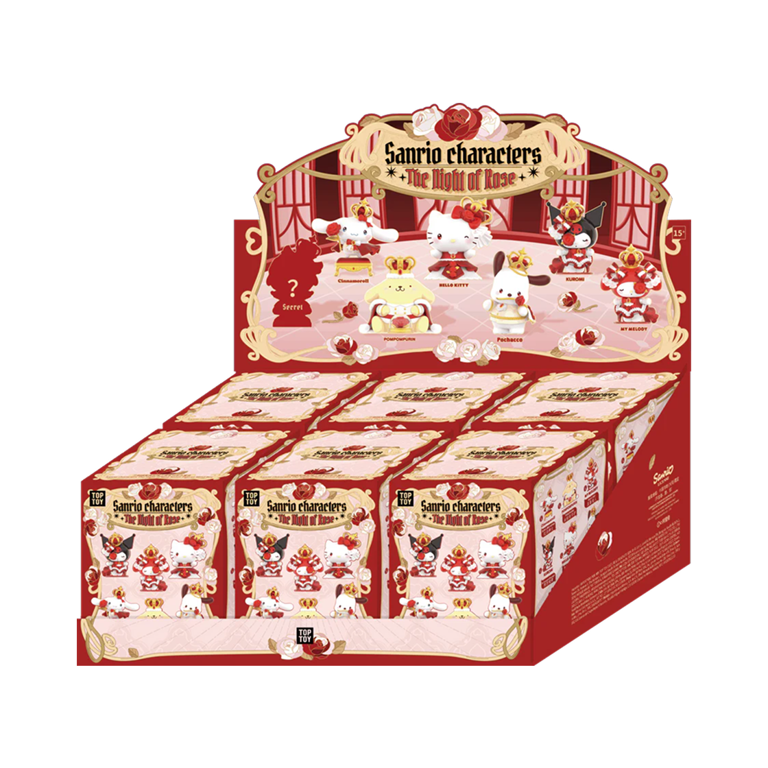 탑 토이 산리오 더 나이트 오브 로즈 시리즈 미개봉 랜덤박스 (6개입)(Top Toy Sanrio The Night of Rose Series Sealed Case (6 Blind Boxes))