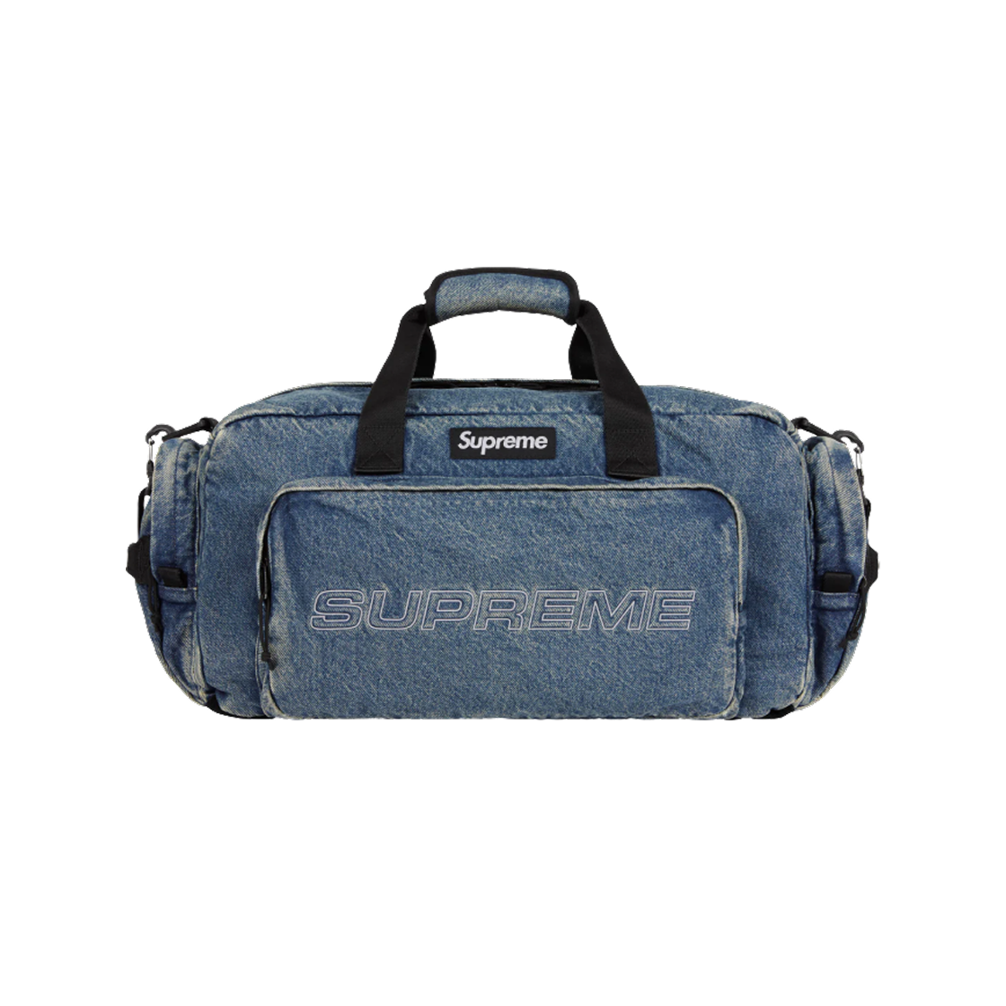 - Supreme Denim Duffle Bag Washed Indigo - 25FW