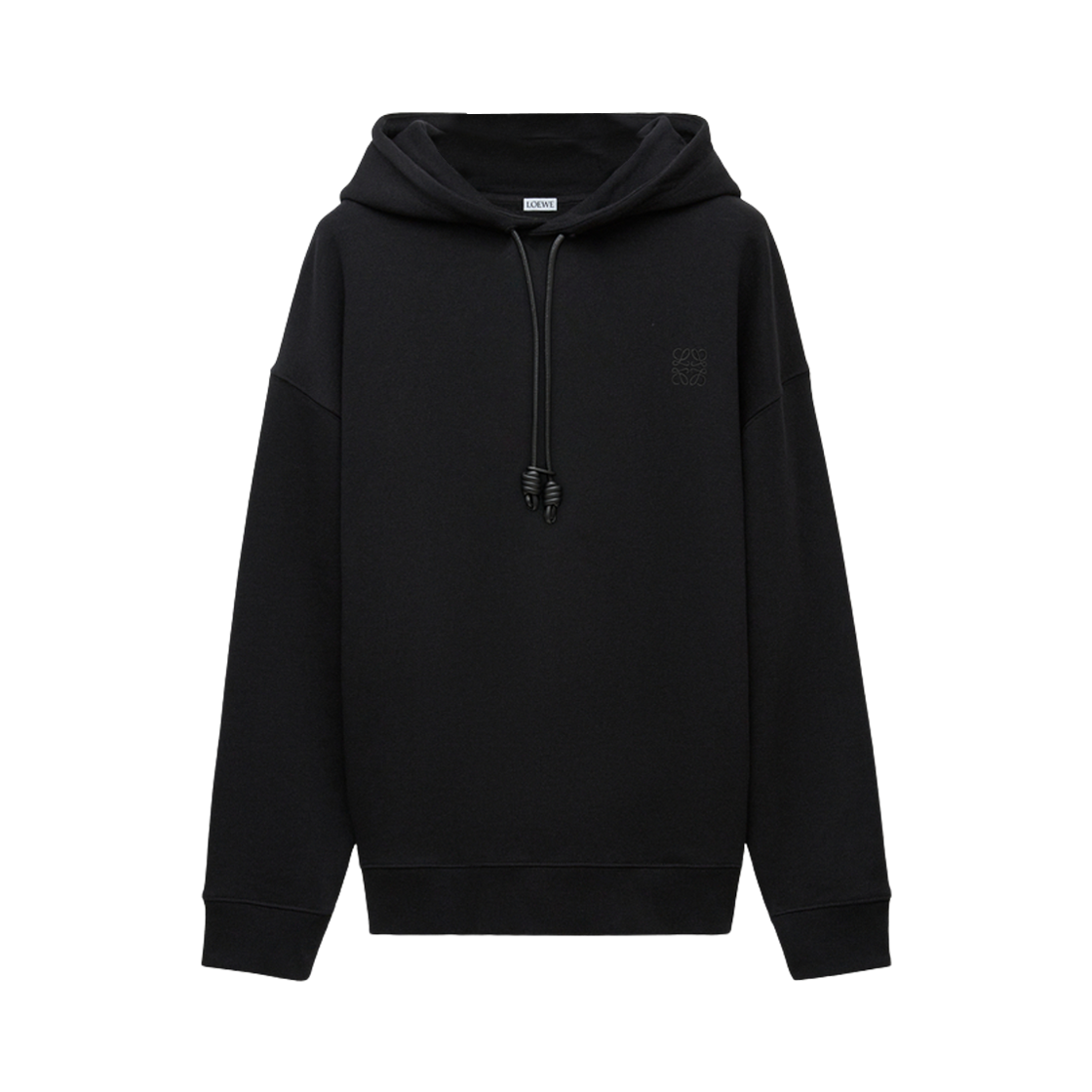 로에베 코튼 릴렉스드 핏 후드 블랙(Loewe Cotton Relaxed Fit Hoodie Black)