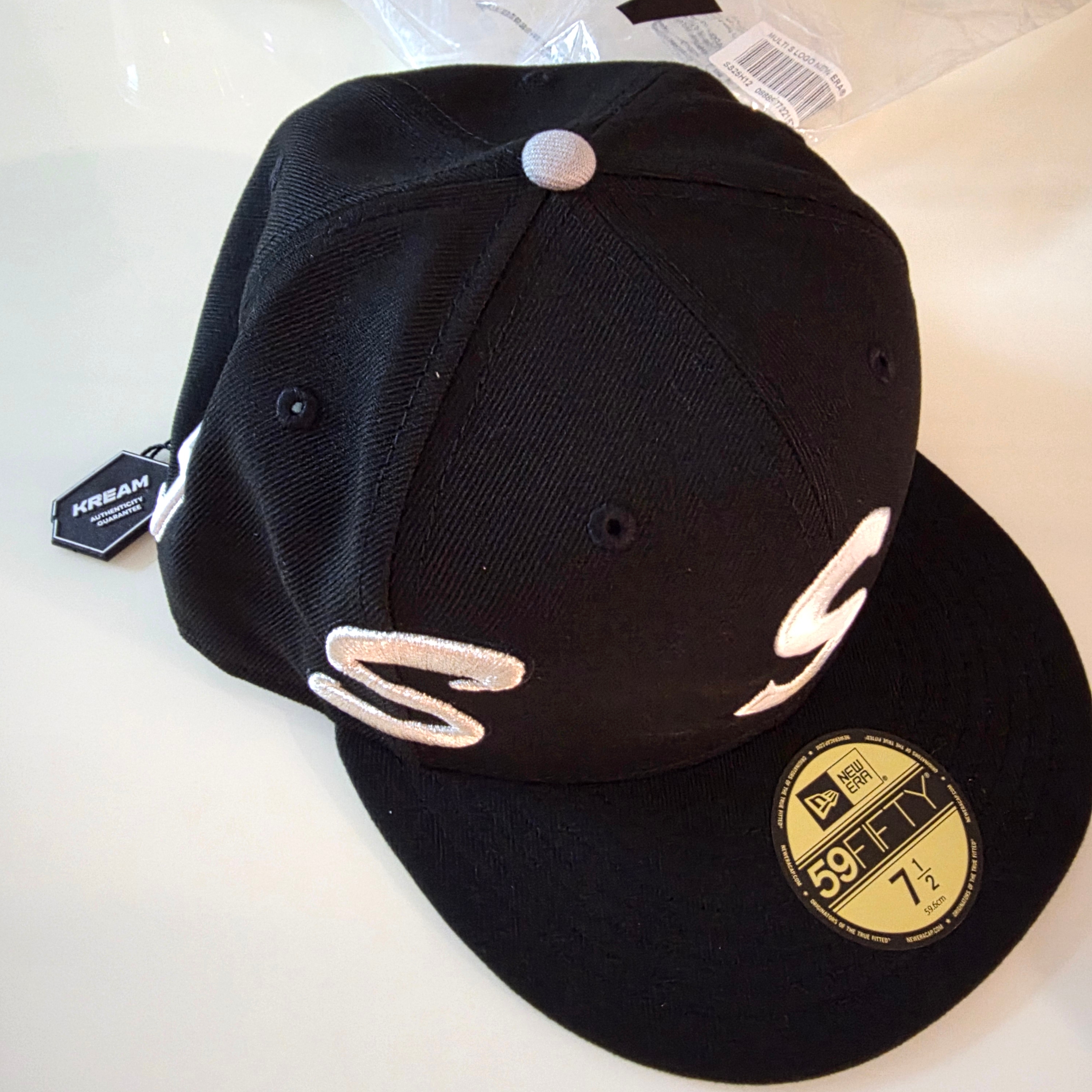 Supreme Multi S Logo New Era Black - 25SS 착용 스타일