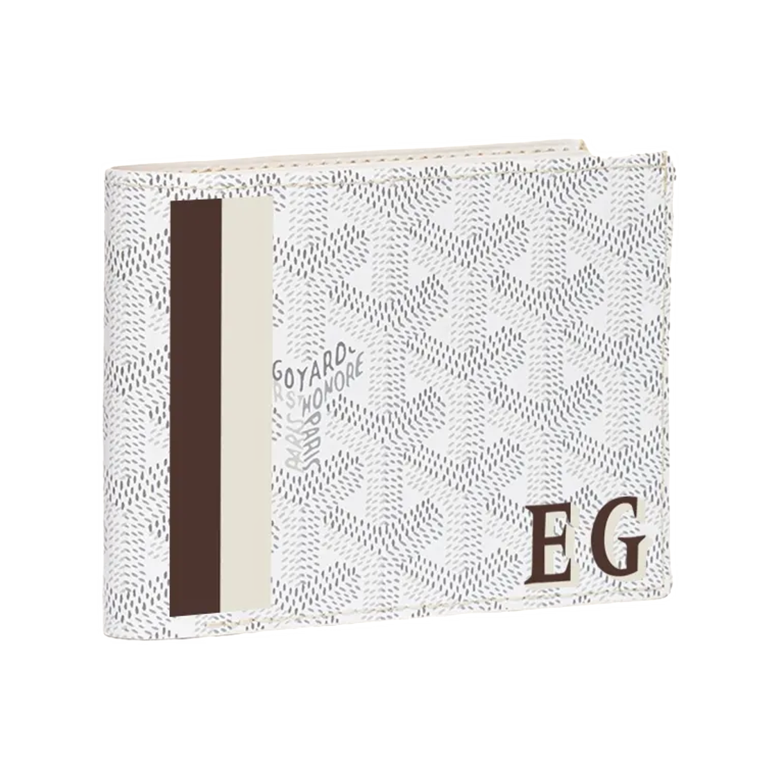 고야드 빅투아르 월렛 스트라이프 앤 이니셜 화이트(Goyard Victoire Wallet Stripes and Initials White) - 1