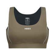 HDEX Womens Support Piping Bra Top Taupe