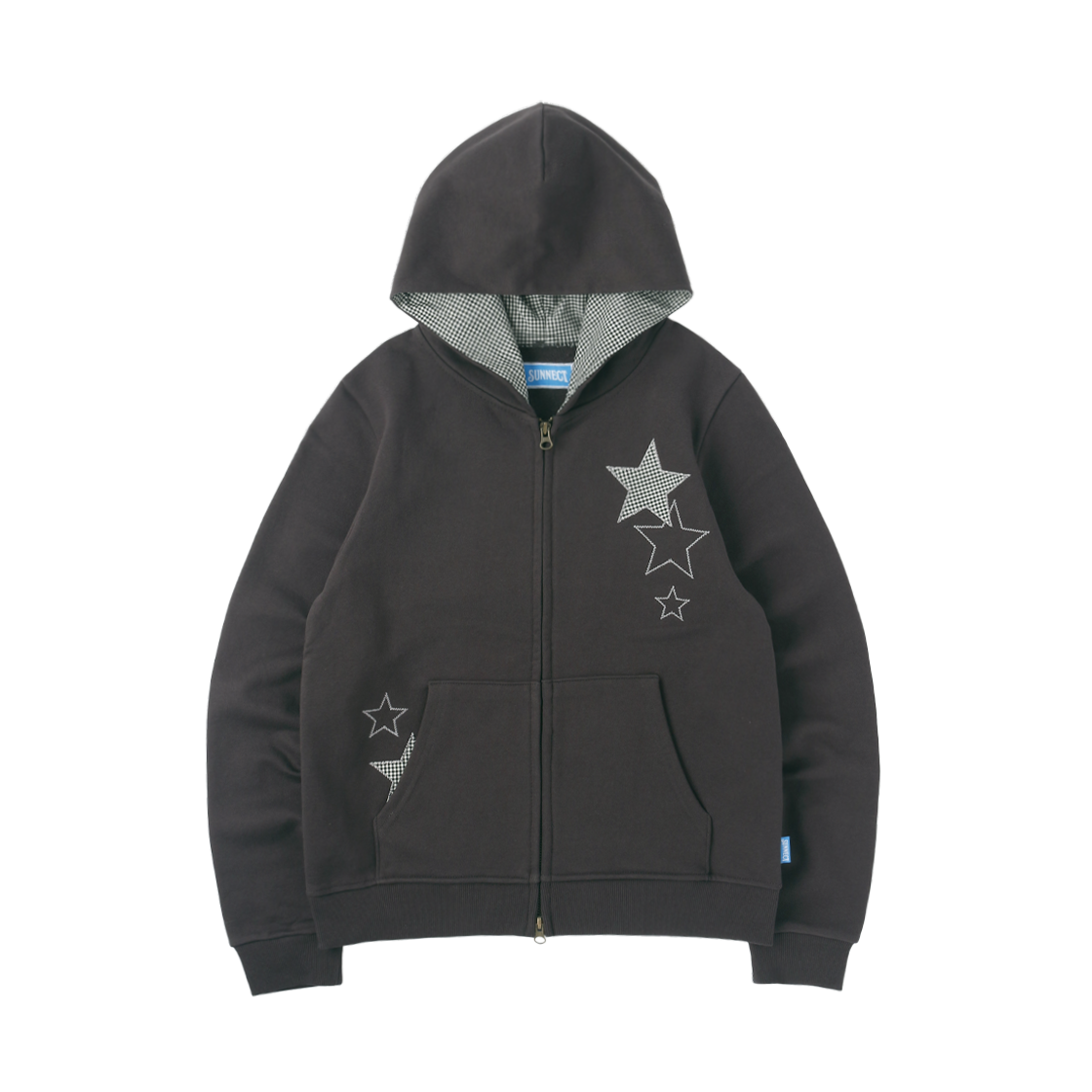 SNCT25FTO002CC Sunnect Stars Zip Up Hoodie Charcoal
