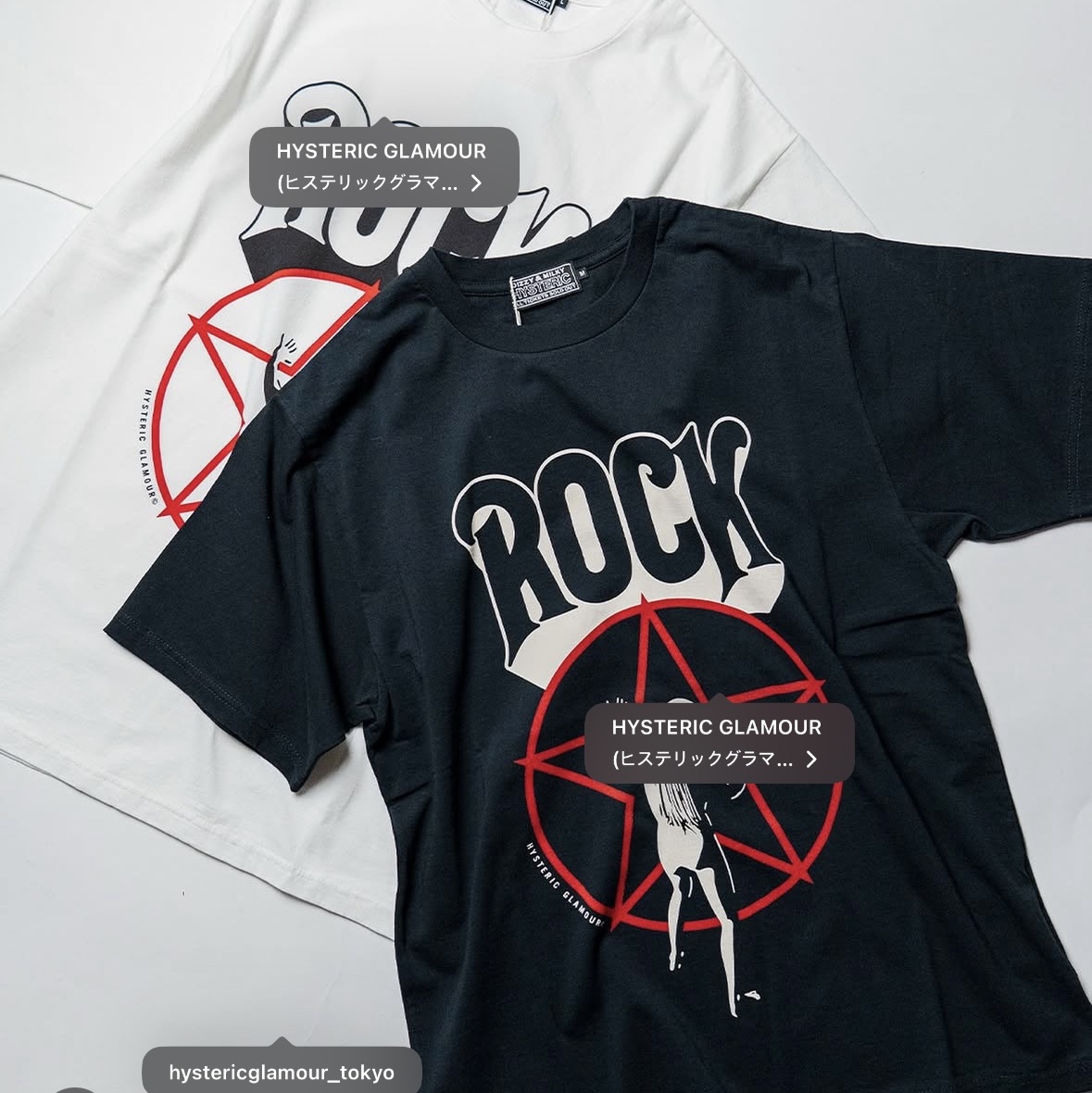 Hysteric Glamour Hold Your Fire T-Shirt White 착용 스타일 - 1
