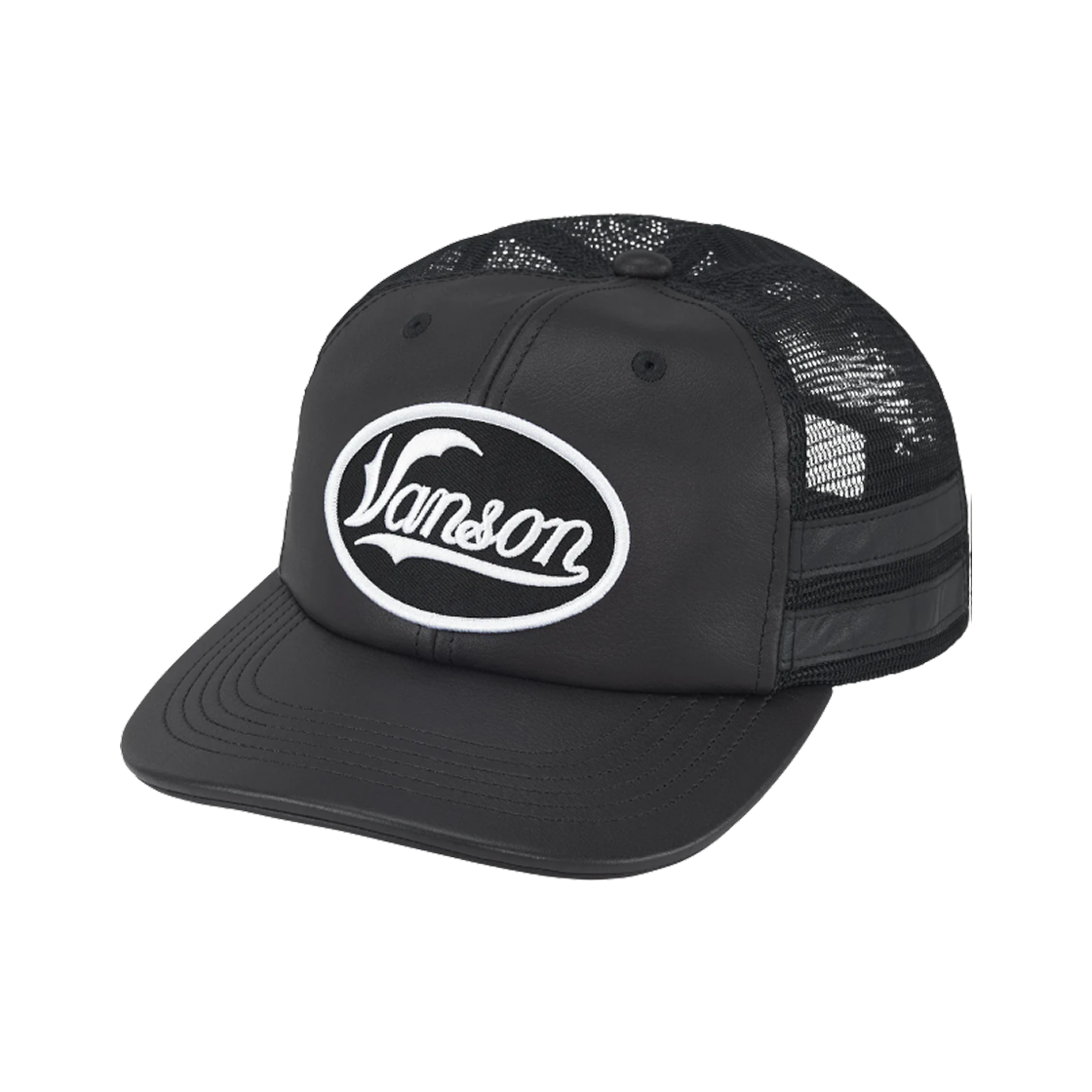 슈프림 x 밴슨 레더스 메쉬 백 6-패널 블랙 - 25FW(Supreme x Vanson Leathers Mesh Back 6-Panel Black - 25FW)