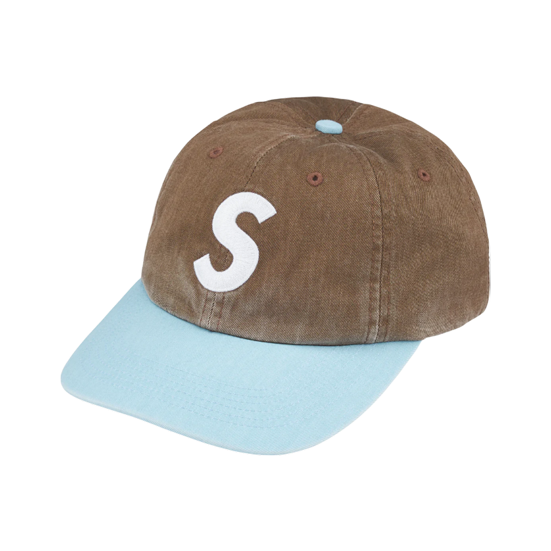 슈프림 피그먼트 코티드 투톤 S 로고 6-패널 브라운 - 25FW(Supreme Pigment Coated 2-Tone S Logo 6-Panel Brown - 25FW)