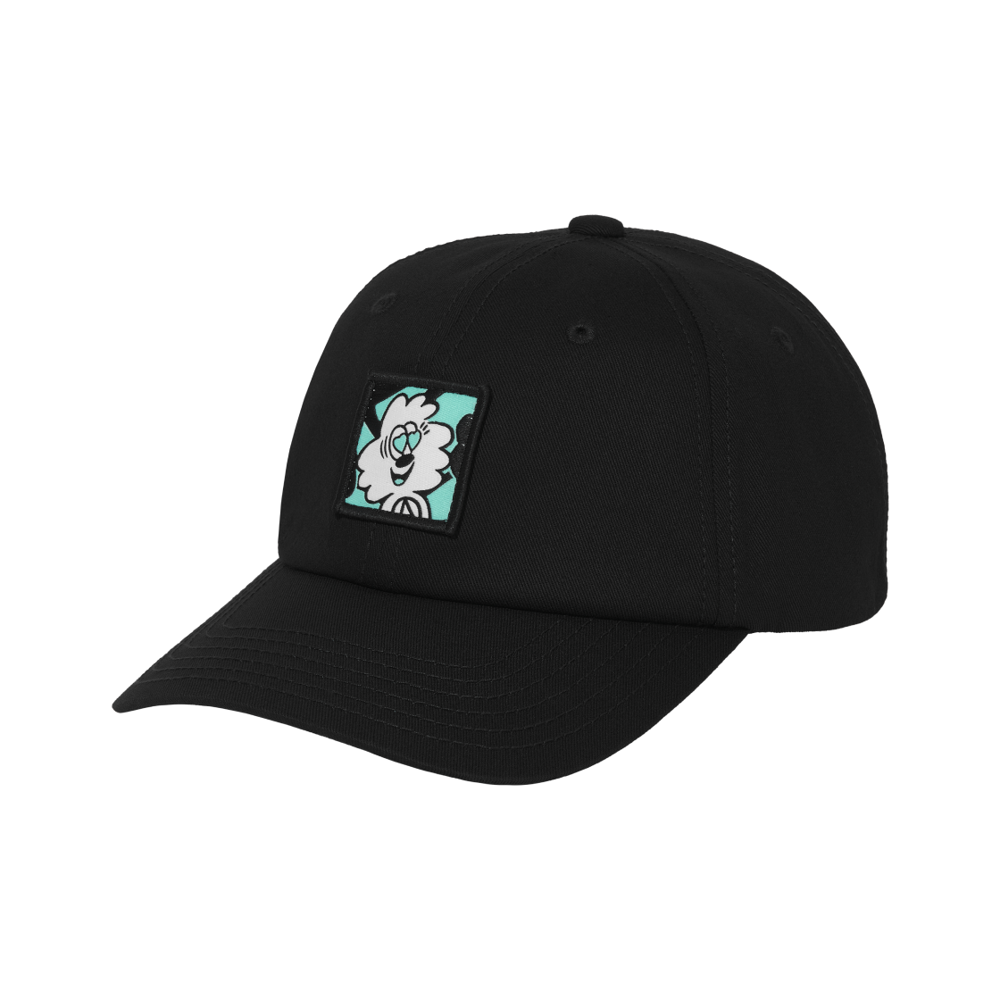 휴먼메이드 x 베르디 6 패널 캡 블랙 - 서울 스토어 한정(Human Made x Verdy 6 Panel Cap Black - Seoul Store Exclusive)
