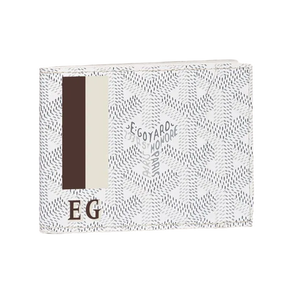 고야드 인서트 빅투아르 카드 월렛 스트라이프 앤 이니셜 화이트(Goyard Insert Victoire Card Wallet Stripes and Initials White) - 1