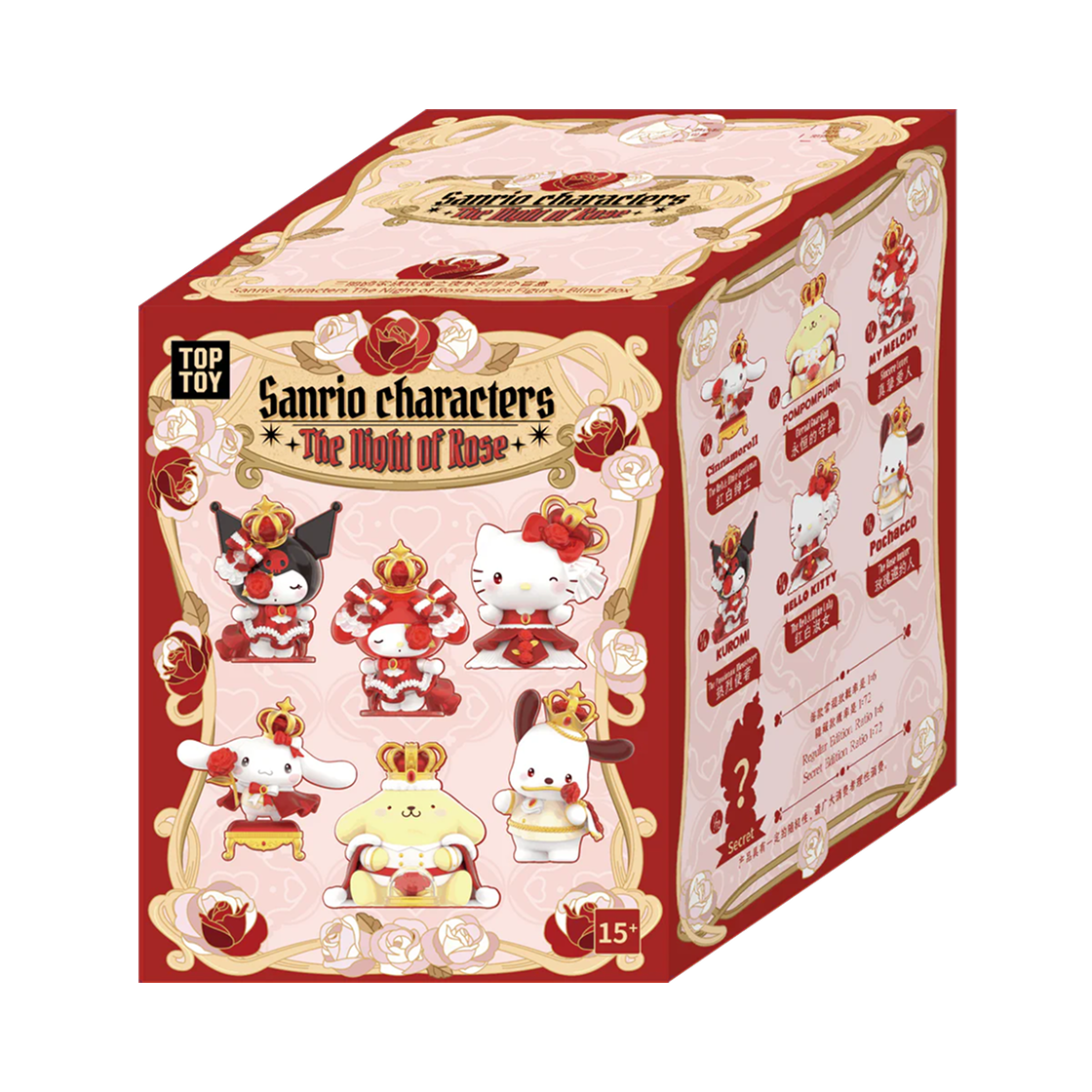 탑 토이 산리오 더 나이트 오브 로즈 시리즈 미개봉 랜덤박스 (1개입)(Top Toy Sanrio The Night of Rose Series Sealed Case (1 Blind Box))