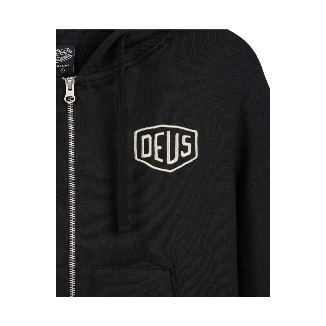 [6% 적립] 데우스 엑스 마키나 여성 컬리지 어드레스 크롭 후디 집업 블랙([6% 적립] Deus Ex Machina W College Address Crop Hoodie Zipup Black) - 3