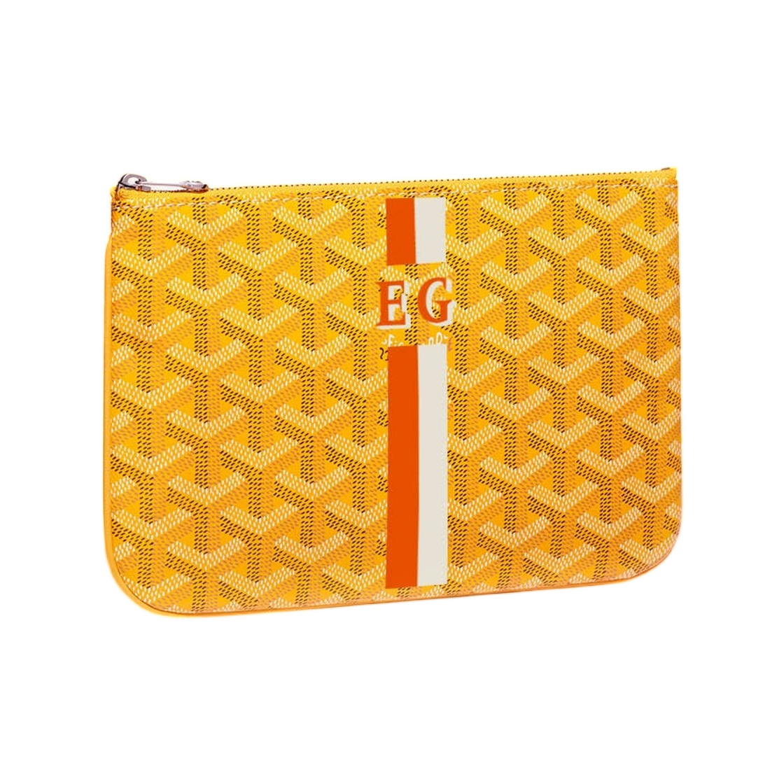 고야드 세나 PM 파우치 스트라이프 앤 이니셜 옐로우(Goyard Senat PM Pouch Stripes and Initials Yellow) - 1