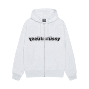 Stussy Mirror Zip Hoodie Ash Heather